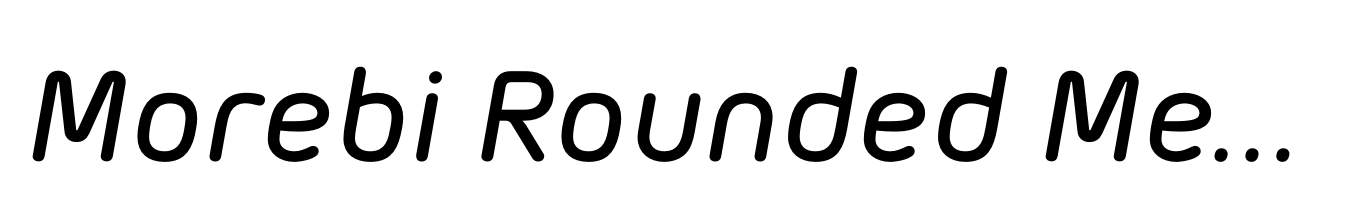 Morebi Rounded Medium Italic